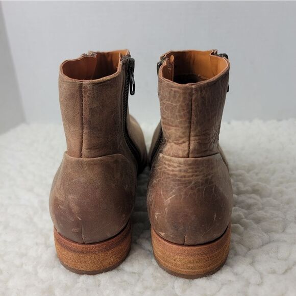 Kork-Ease Riley Womens Ankle Bootie Size 7.5 Brown Leather Zip Side Shoes - Picture 4 of 10